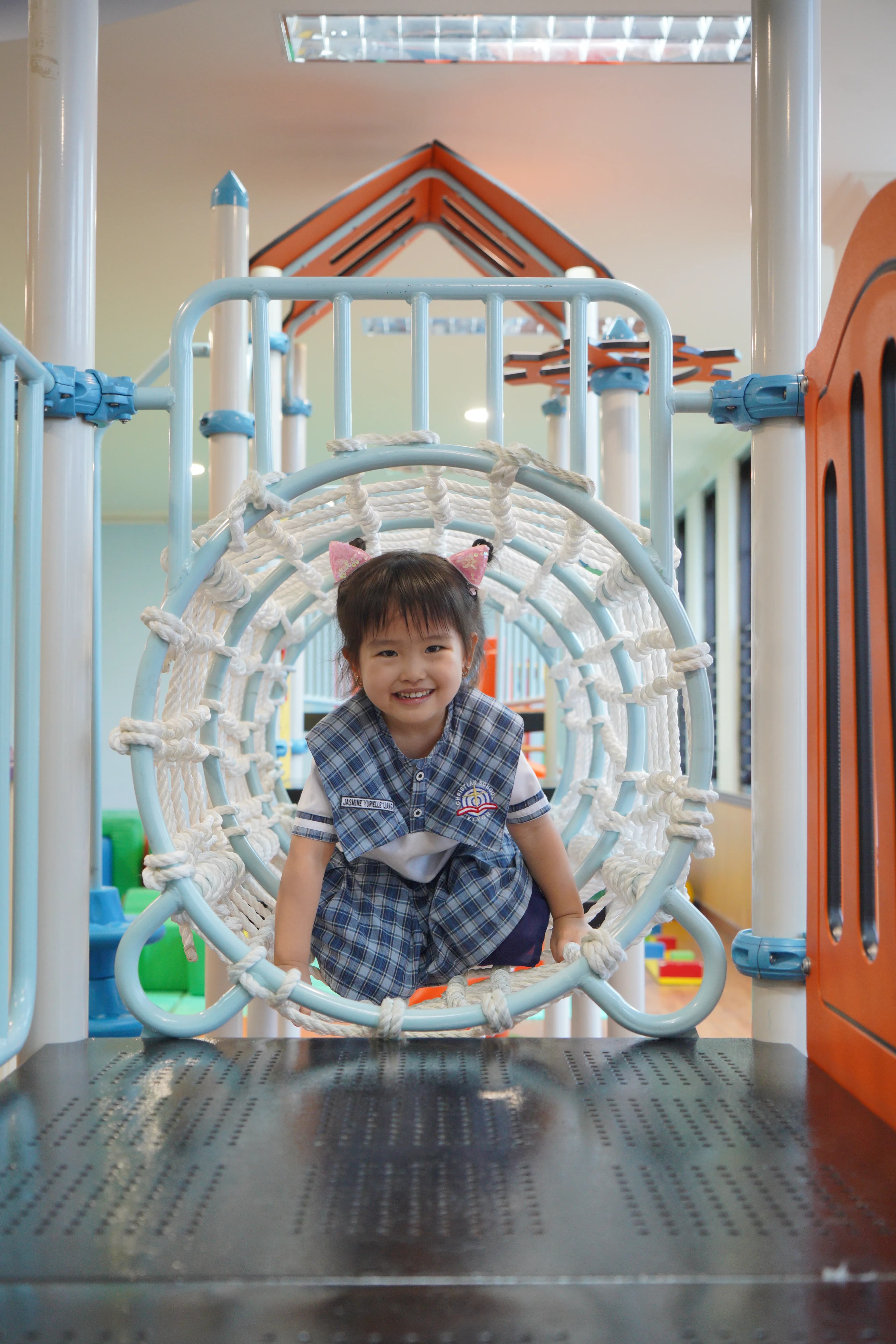 Students playing on playground